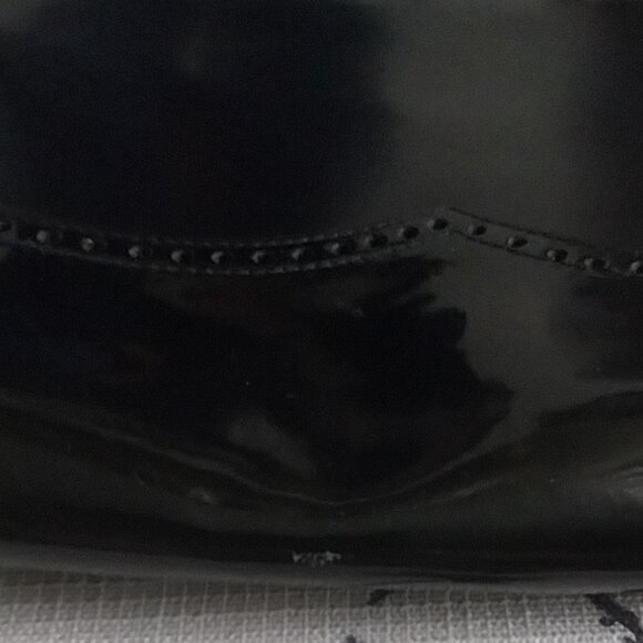 Salvatore Ferragamo Vintage Gold Chain Shoulder Bag Black Patent Snakeskin - Picture 6 of 8